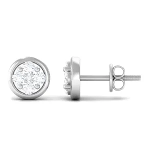 1/2 CT Minimal Diamond Stud Earrings in Prong Setting