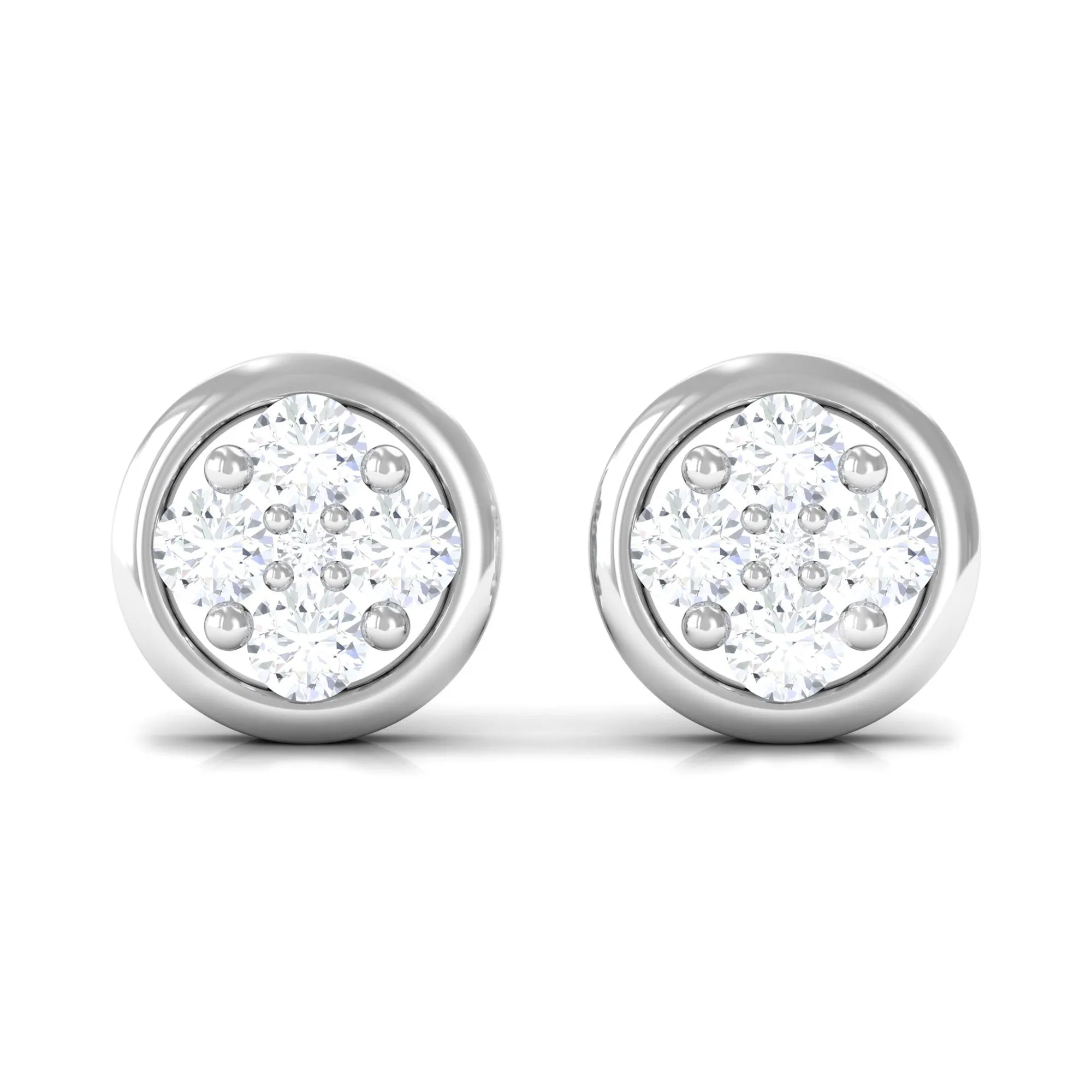 1/2 CT Minimal Diamond Stud Earrings in Prong Setting