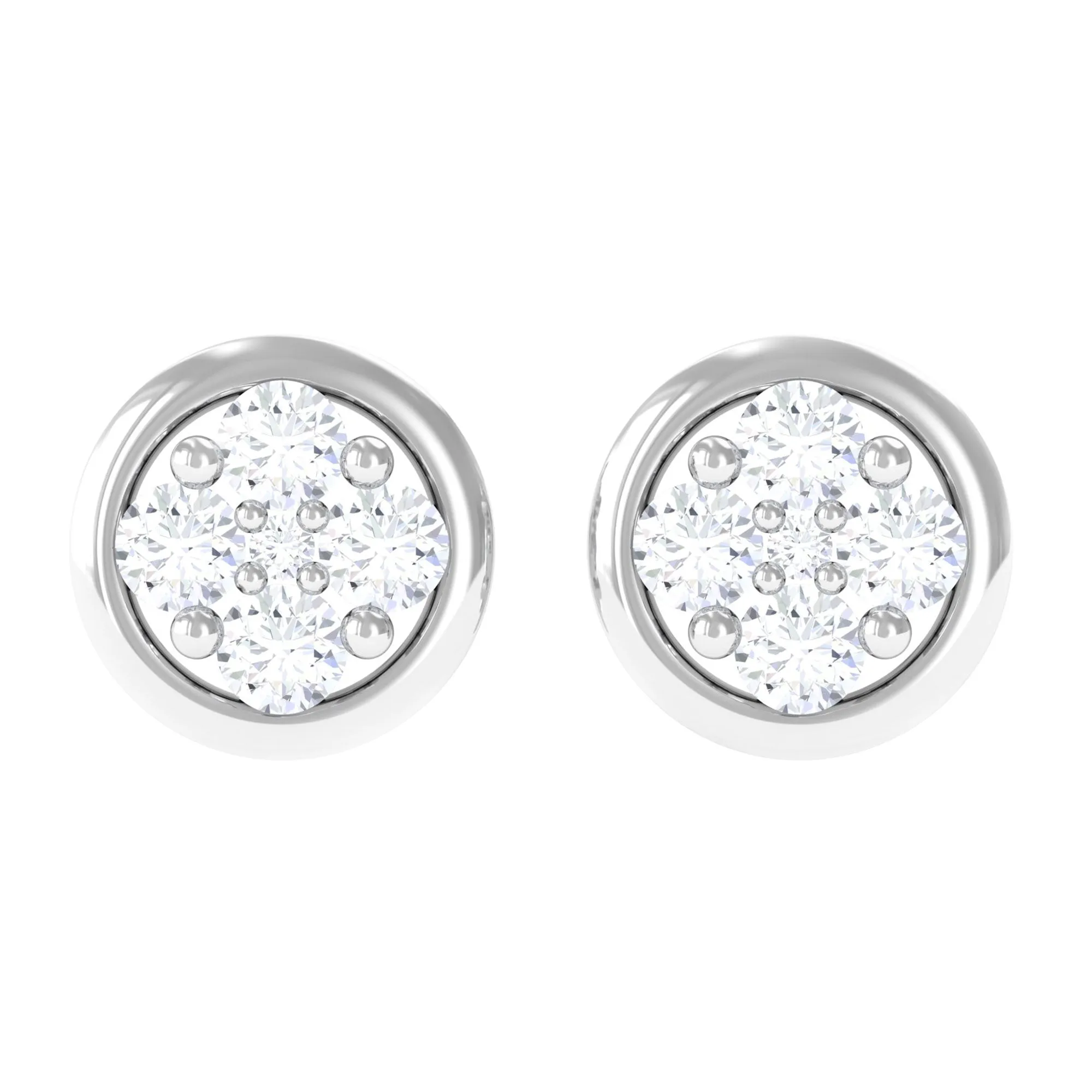 1/2 CT Minimal Diamond Stud Earrings in Prong Setting