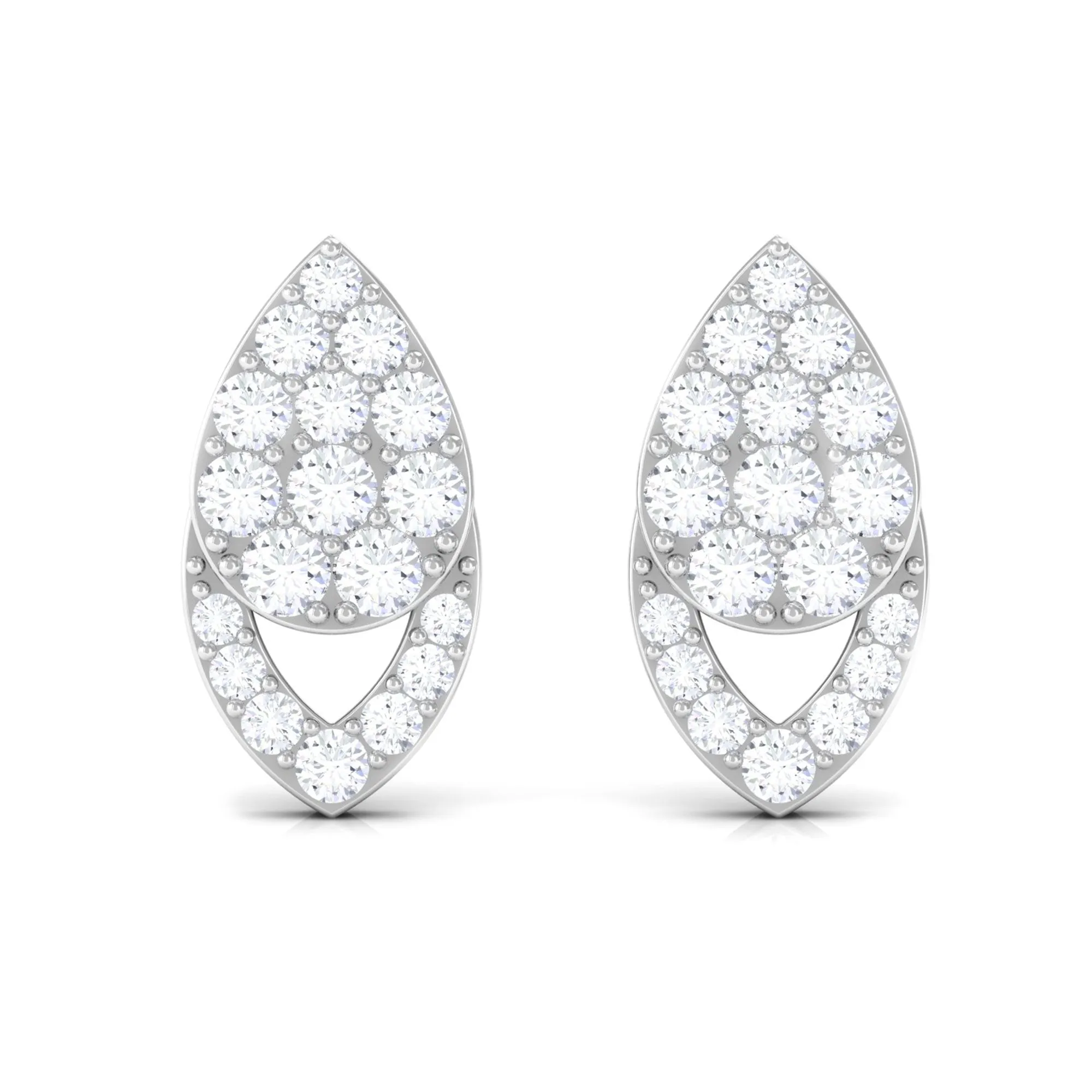 1/2 CT Round Cut Natural Diamond Classic Stud Earrings