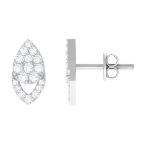 1/2 CT Round Cut Natural Diamond Classic Stud Earrings