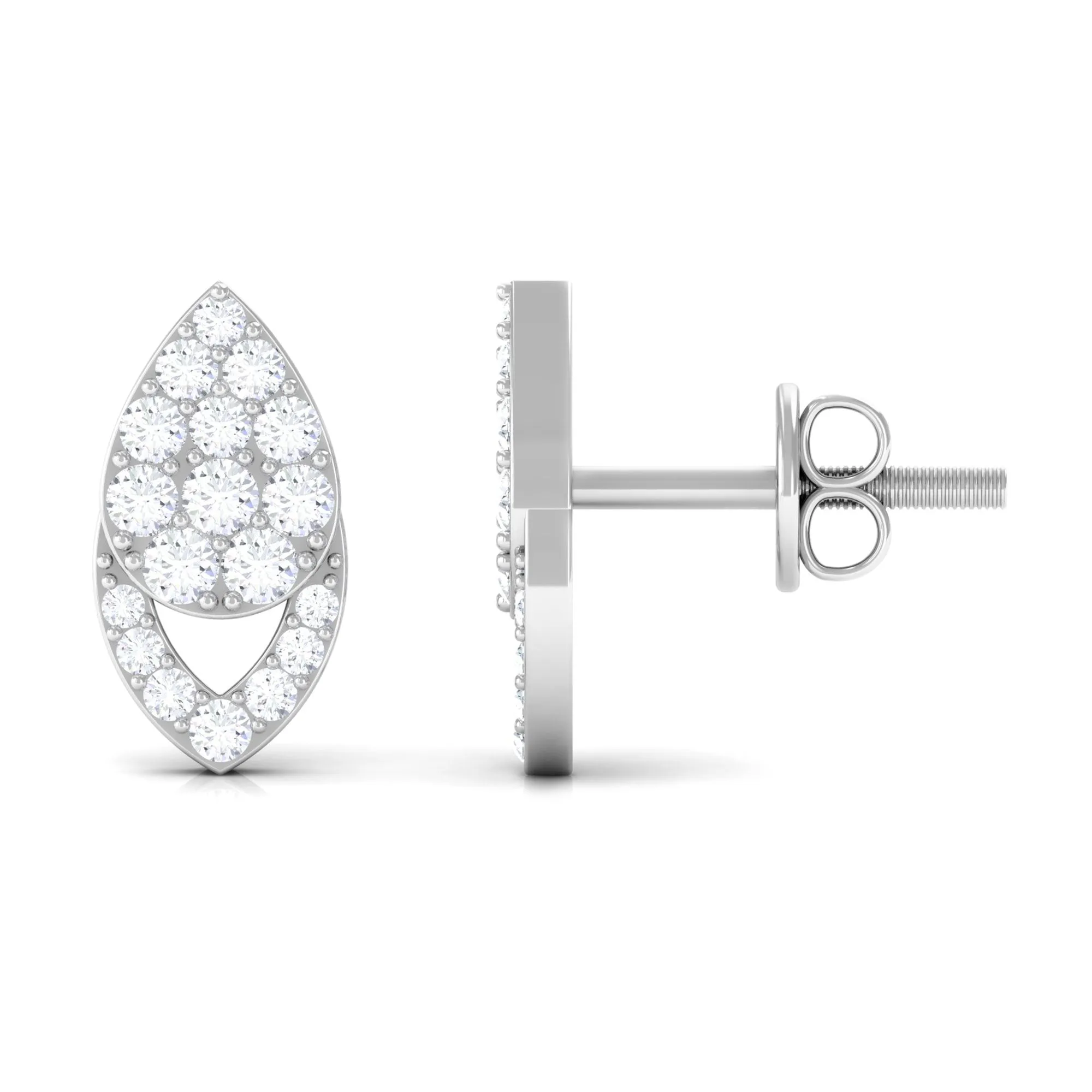 1/2 CT Round Cut Natural Diamond Classic Stud Earrings