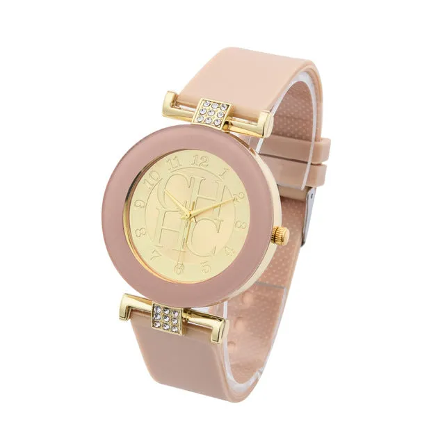 2016 New fashion Brand Silicone Watch 6 colors Analog Quartz Watch Women Luxury Dress Watches Bracelet Watch Female clock