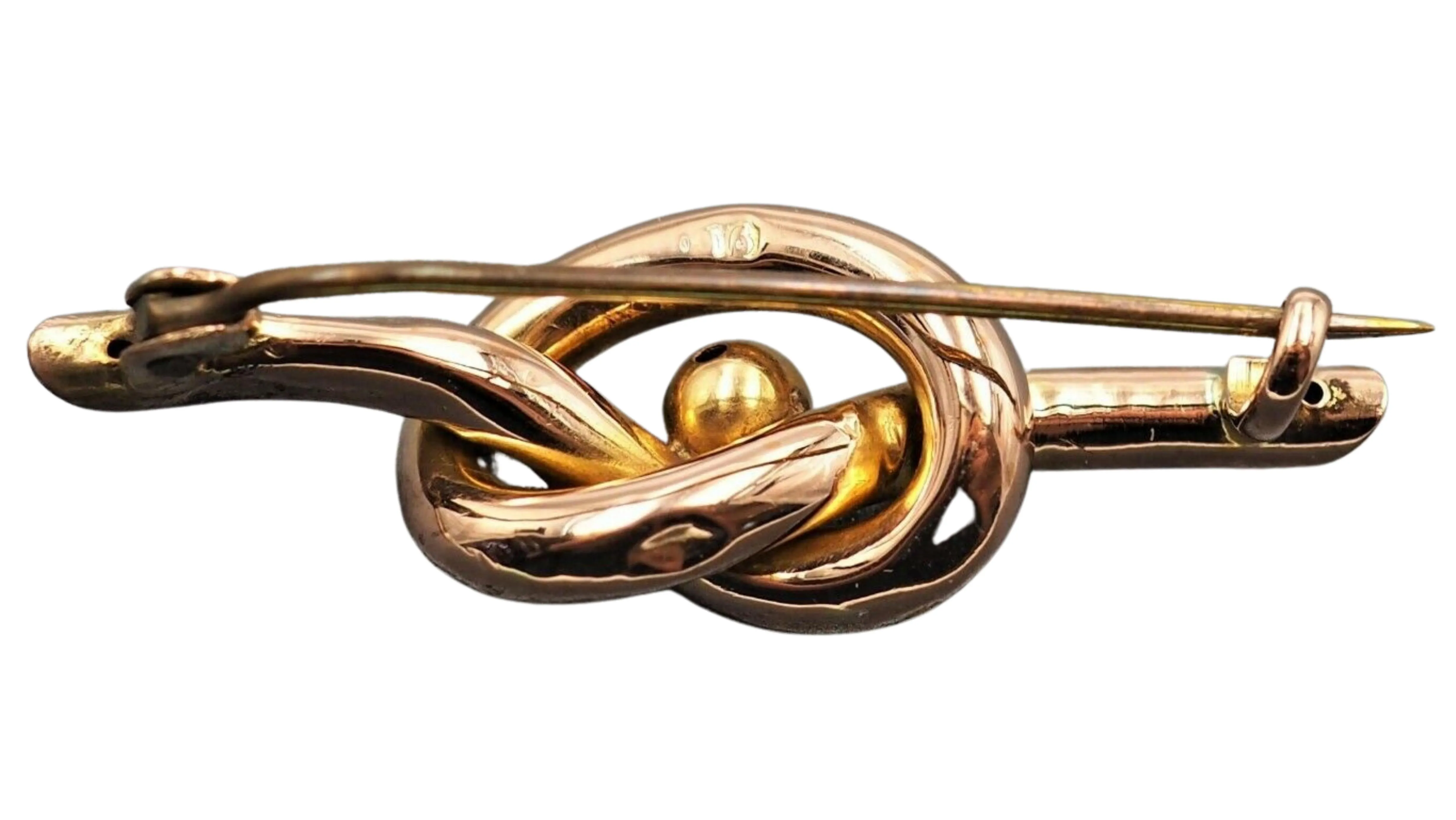 9ct Yellow & Rose Gold Texture Knot Brooch