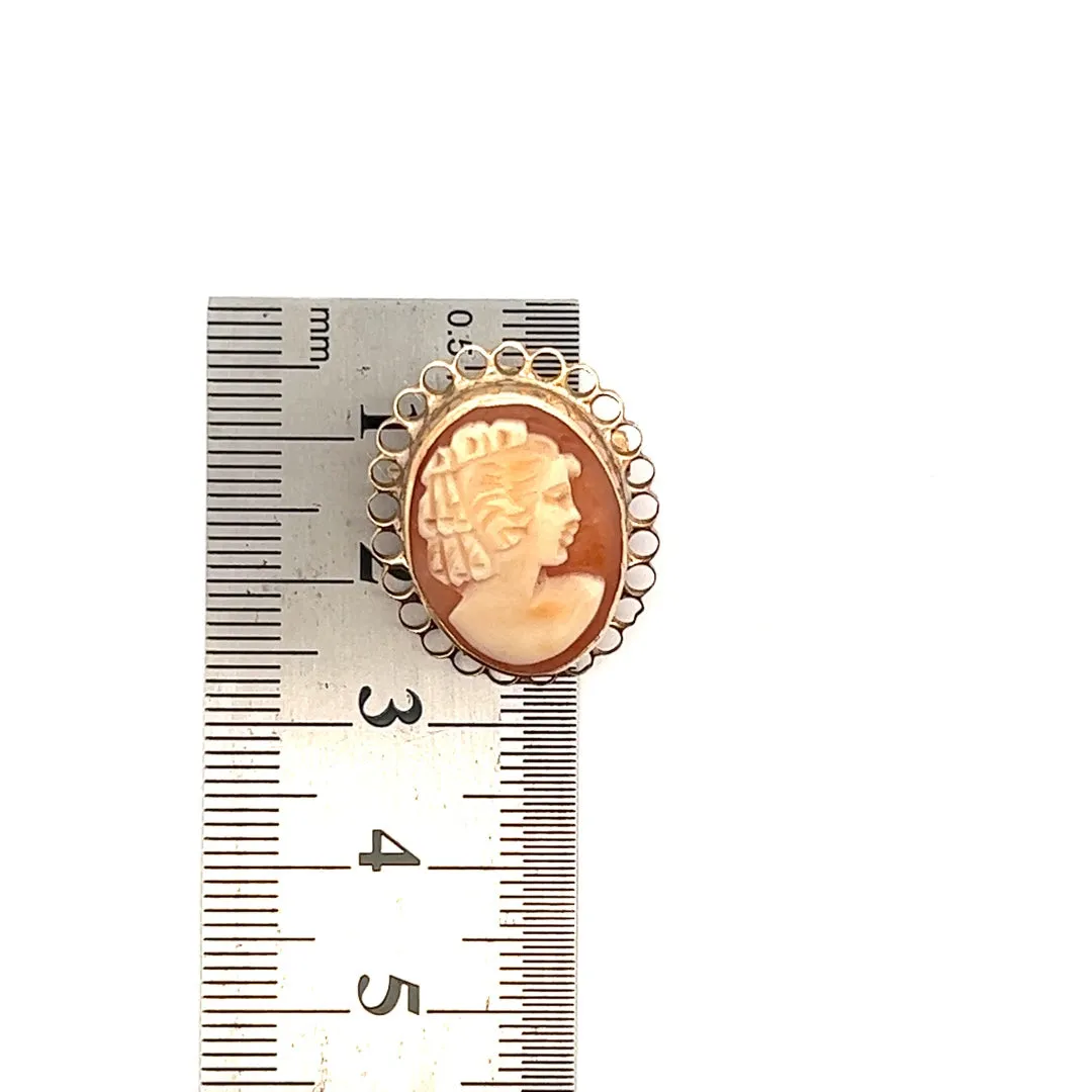 9ct Yellow Gold Cameo Brooch