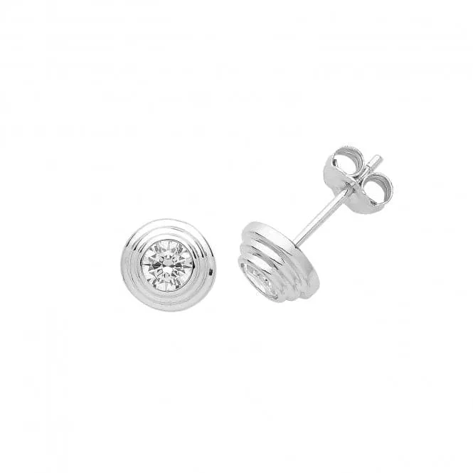 Acotis Silver Stud Earrings Zirconia G51228