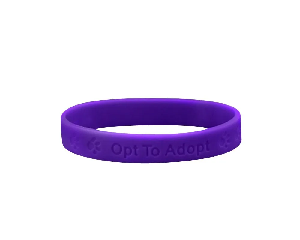 Adult Animal Opt to Adopt Silicone Bracelet Wristbands