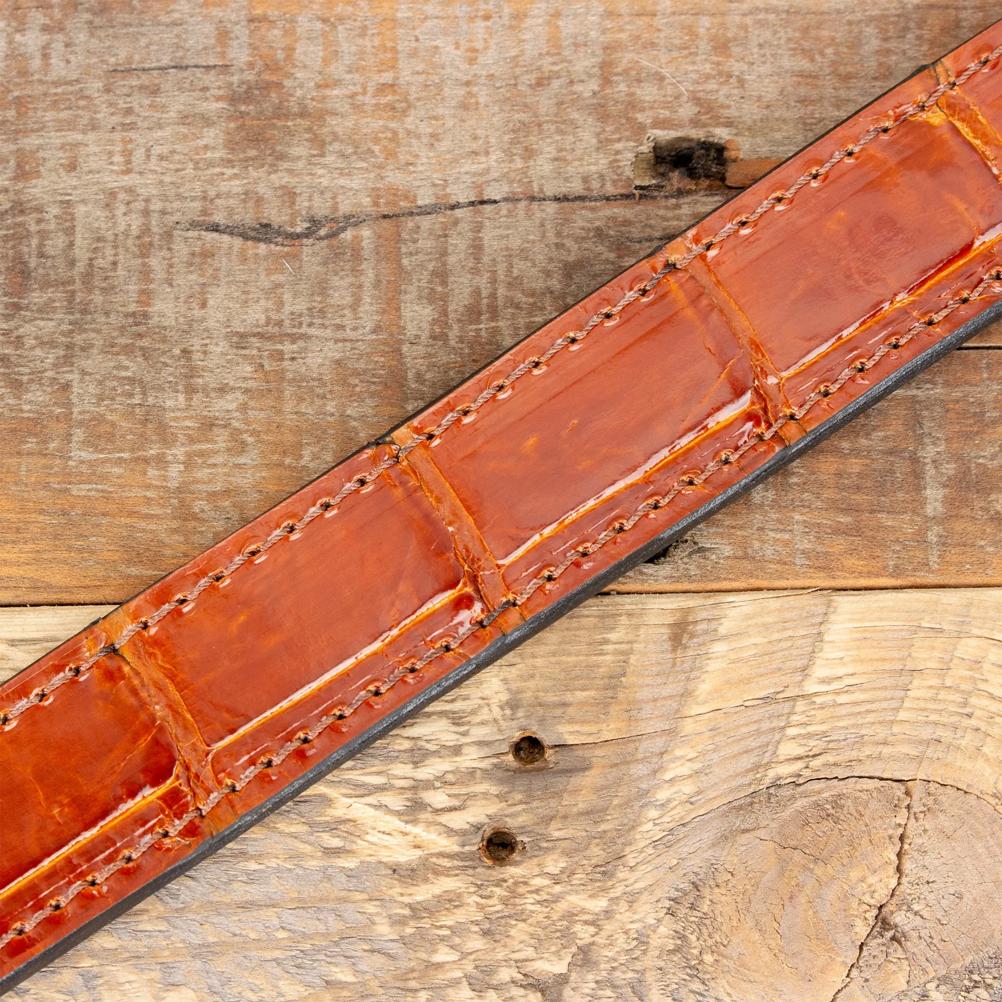 Alligator Cognac Belt