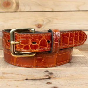 Alligator Cognac Belt