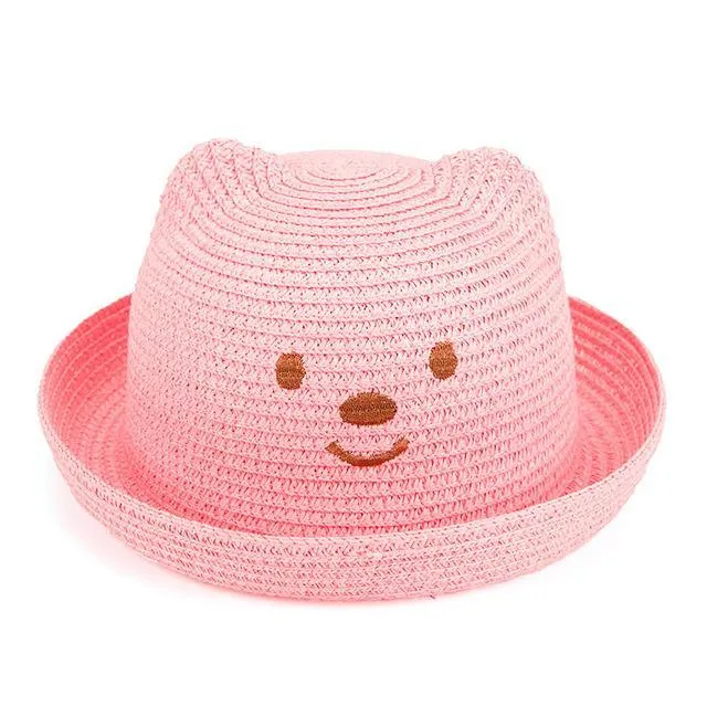 Baby Ear Decoration Lovely Children Straw Hats