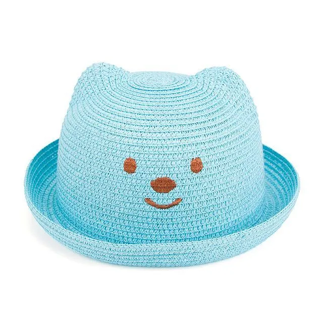 Baby Ear Decoration Lovely Children Straw Hats