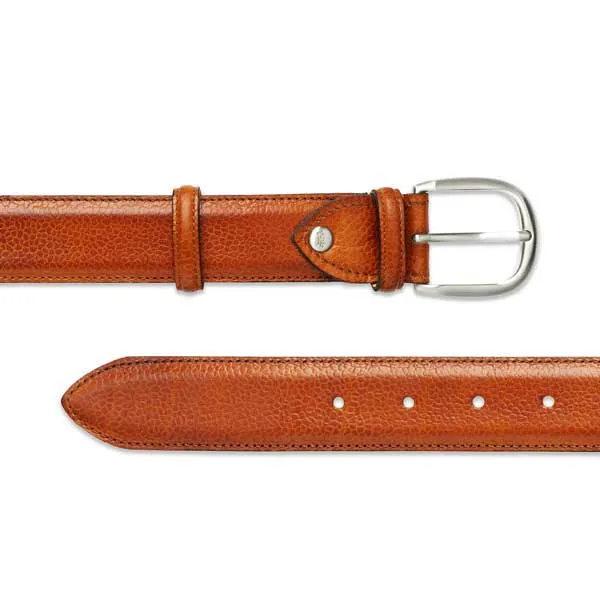 BARKER Belt - Mens Leather Plain - Cedar Grain