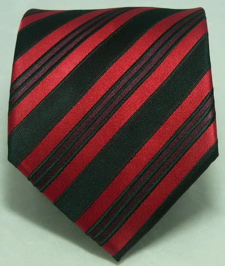 Black and Red Stripe Necktie Set JPM18636