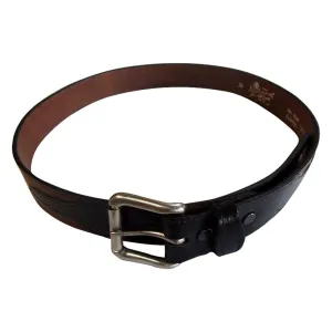 Black Genuine Leather Western Belt with Tan Billets