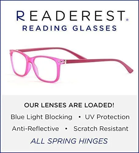 Blue-Light-Blocking-Reading-Glasses-Hot-Pink-1-25-Magnification-Computer-Glasses