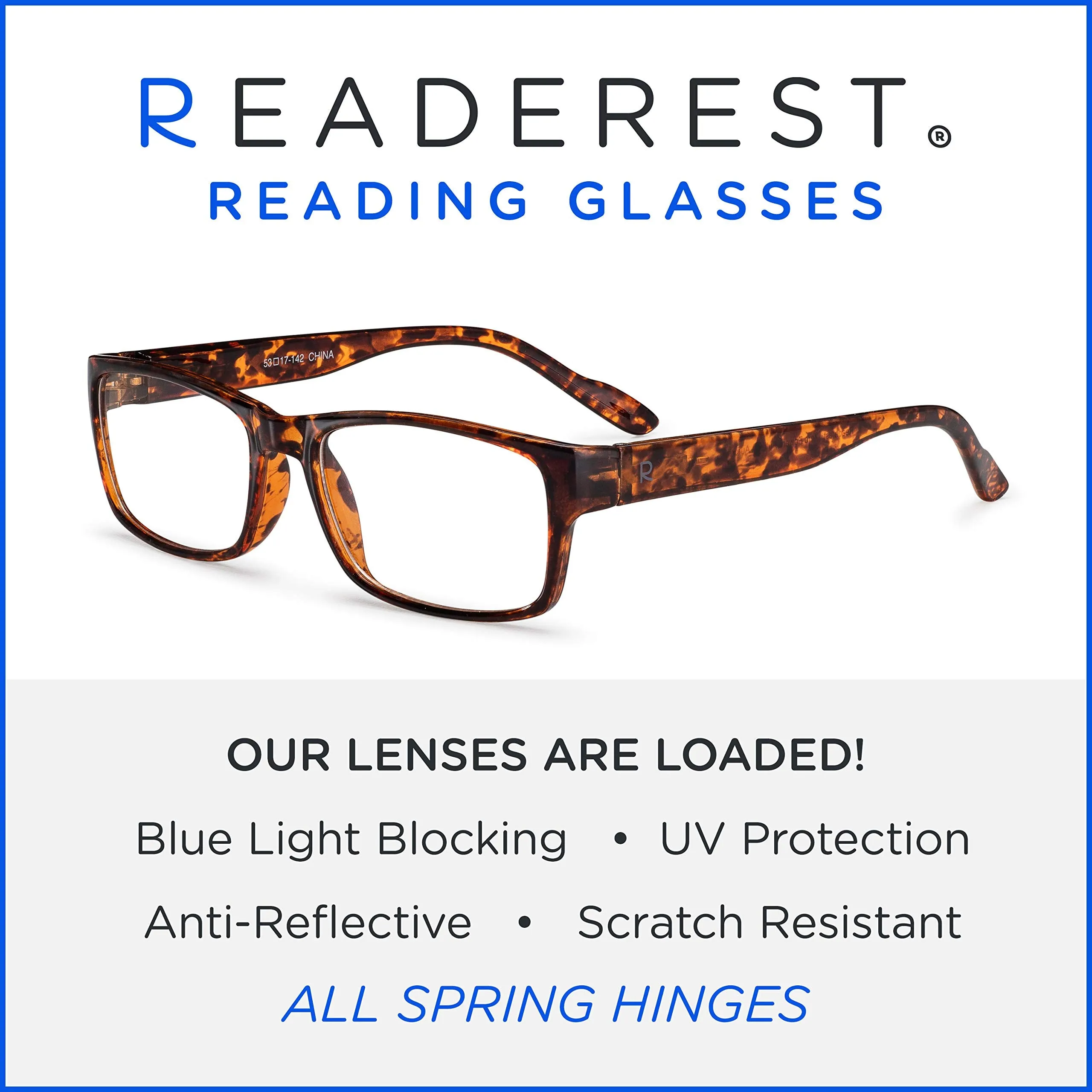 Blue-Light-Blocking-Reading-Glasses-Tortoise-3-00-Magnification Anti Glare