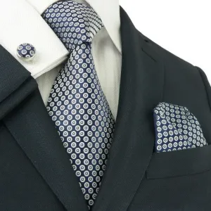 Blue White Necktie Set JPM91C