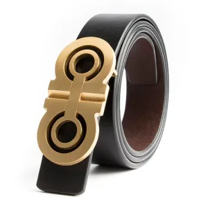 Capitano Luxury Solid Brass Leather Belt