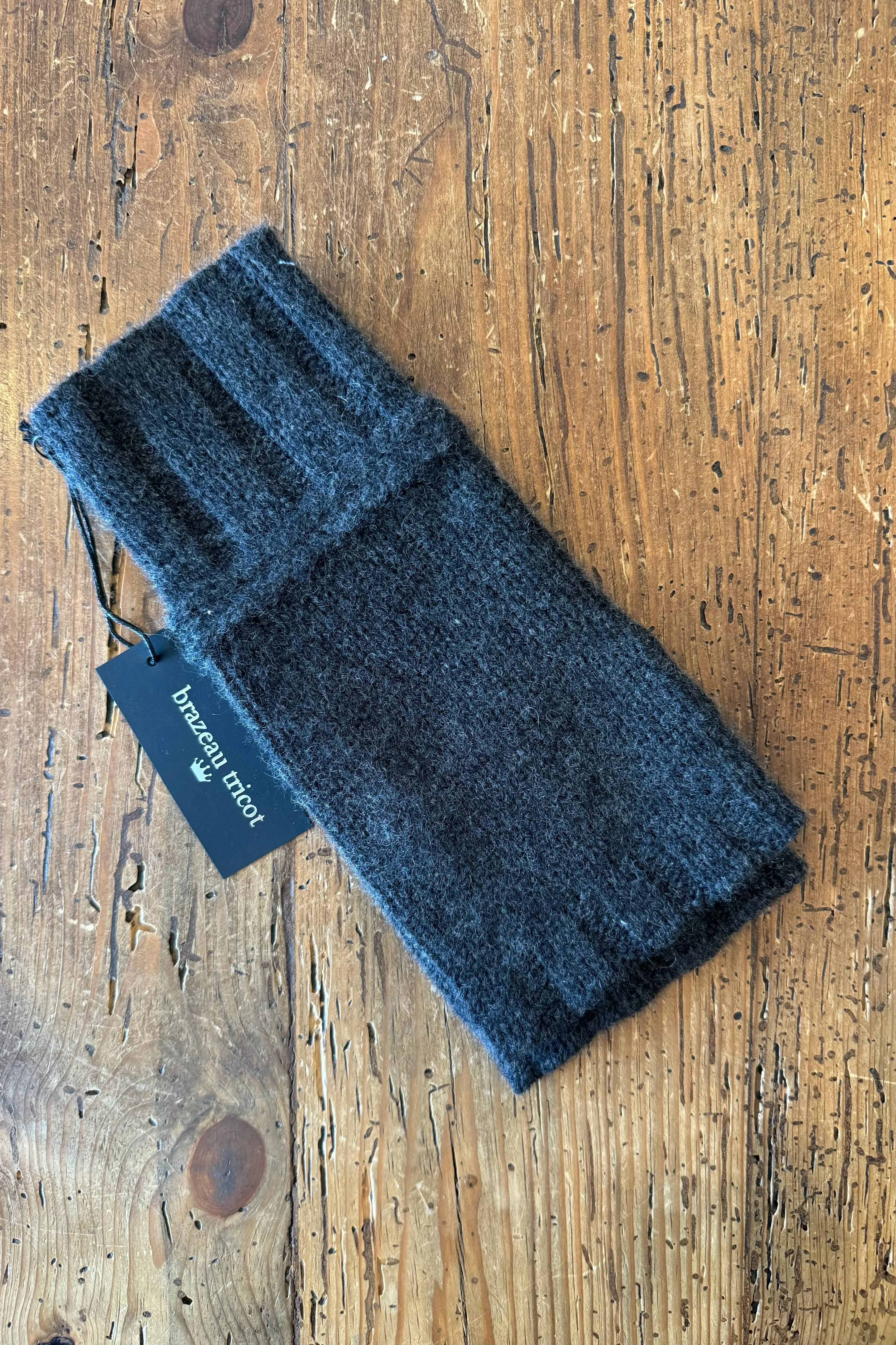 Cashmere Coal Open Mittens