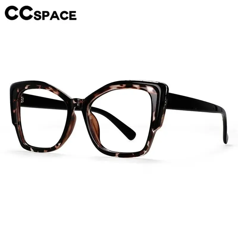 CCspace Women's Full Rim Large Cat Eye Tr 90 Titanium Reading Glasses 57027