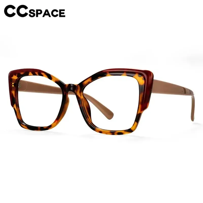 CCspace Women's Full Rim Large Cat Eye Tr 90 Titanium Reading Glasses 57027