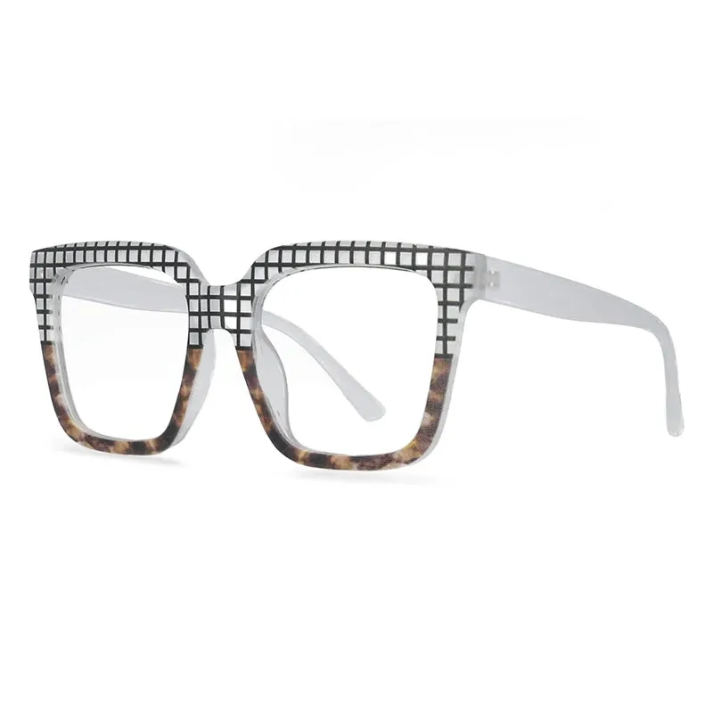 CCspace Women's Full Rim Large Square Reading Glasses R57090