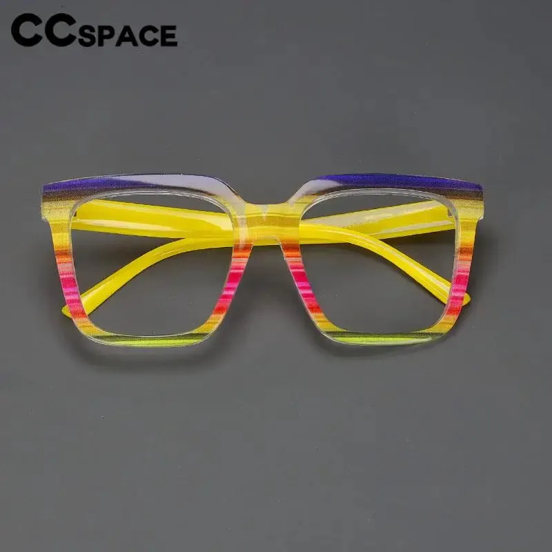 CCspace Women's Full Rim Large Square Reading Glasses R57090