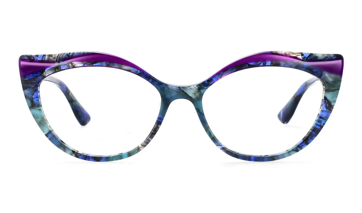 CCspace Women's Full Rim Oval Cat Eye Acetate Hyperopic Reading Glasses R56957