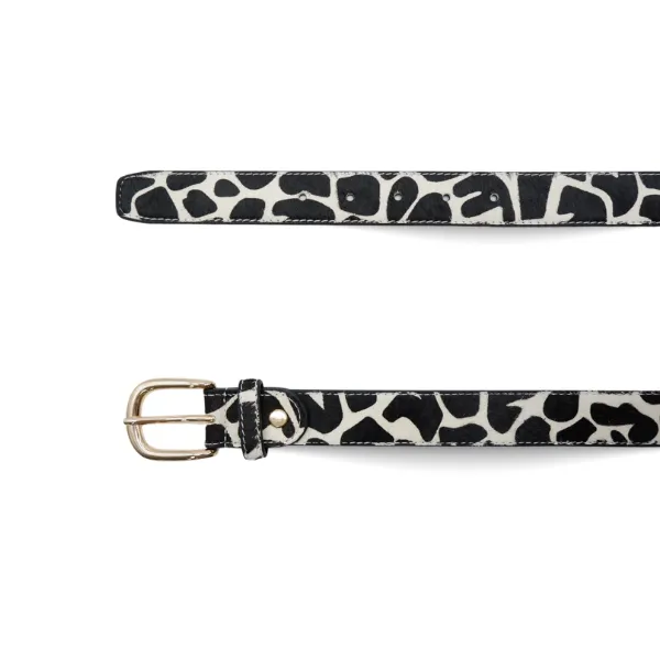 CLARABELLE - Women's Cow Print Genuine Leather Belt