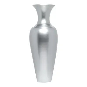 Classic Bamboo Floor Vase - Silver