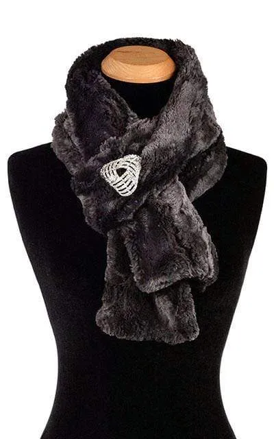 Classic Scarf - Luxury Faux Fur in Espresso Bean