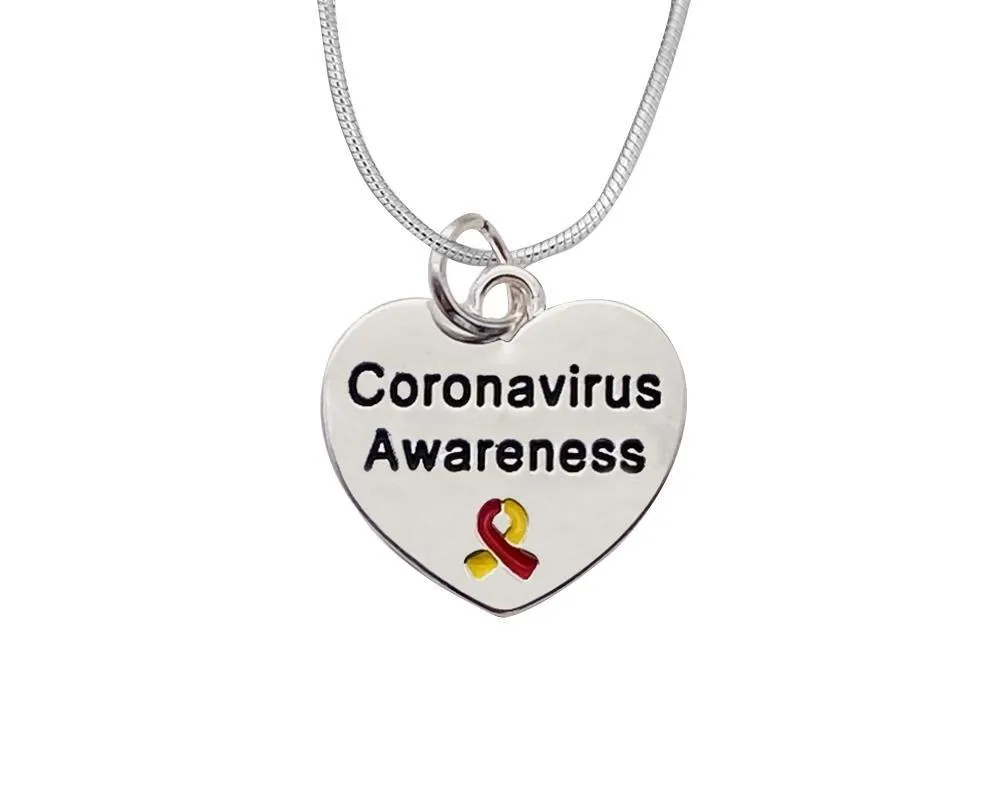 Coronavirus Awareness Heart Necklaces