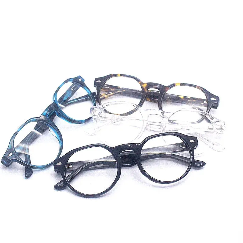 Cubojue Unisex Full Rim Round Acetate Reading Glasses Xh005