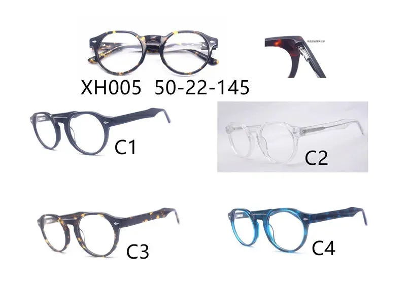 Cubojue Unisex Full Rim Round Acetate Reading Glasses Xh005