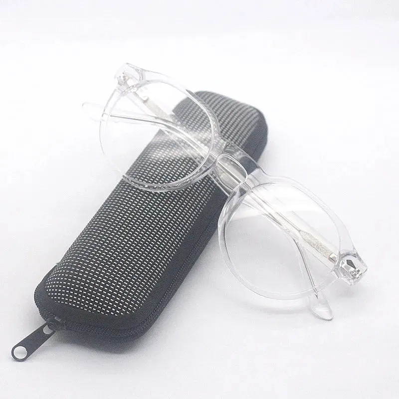 Cubojue Unisex Full Rim Round Acetate Reading Glasses Xh005