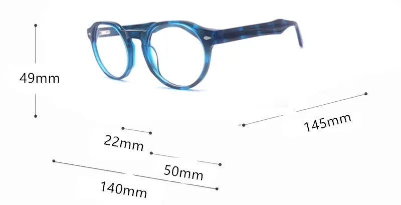 Cubojue Unisex Full Rim Round Acetate Reading Glasses Xh005