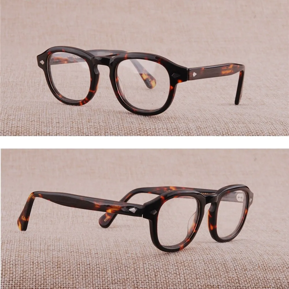 Cubojue Unisex Full Rim Square Acetate Myopic Reading Glasses Tortoise 3844