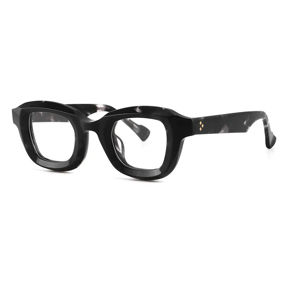 Cubojue Unisex Full Rim Square Acetate Reading Glasses Gl6624