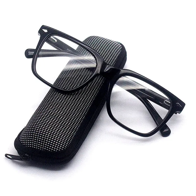 Cubojue Unisex Full Rim Square Acetate Reading Glasses Xh0011