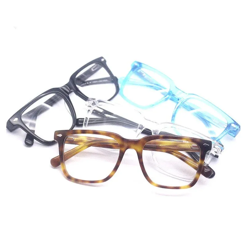 Cubojue Unisex Full Rim Square Acetate Reading Glasses Xh0011