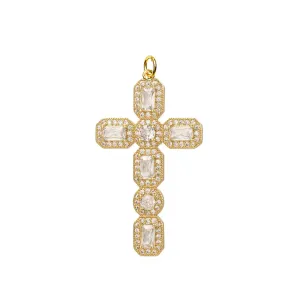 CZ Zircon Cross Charm