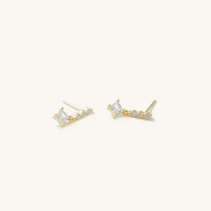 Dahlia Diamond Dangle Studs