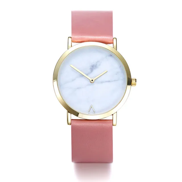 Eutour rose gold ultra thin bracelet watches women's fashion watch 2017 Hot ladies Marble Watch women Clock quartz Wristwatches