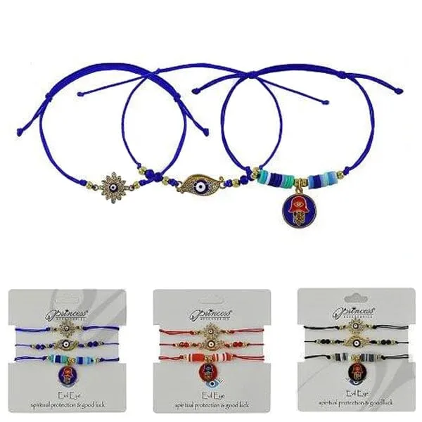 Evil Eye 3PC Bracelets 45083I (12 units)