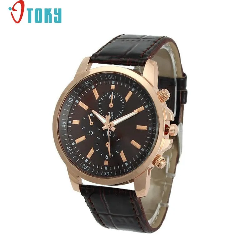 Excellent Quality OTOKY  Luxury Quartz Watches Men's Fashion Geneva Quartz Clock Leather Strap Wristwatches Relogio Masculino