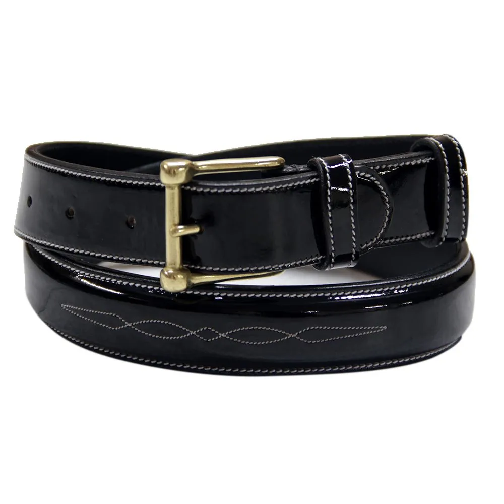 ExionPro Glossy Leather Fancy Stitched Belt