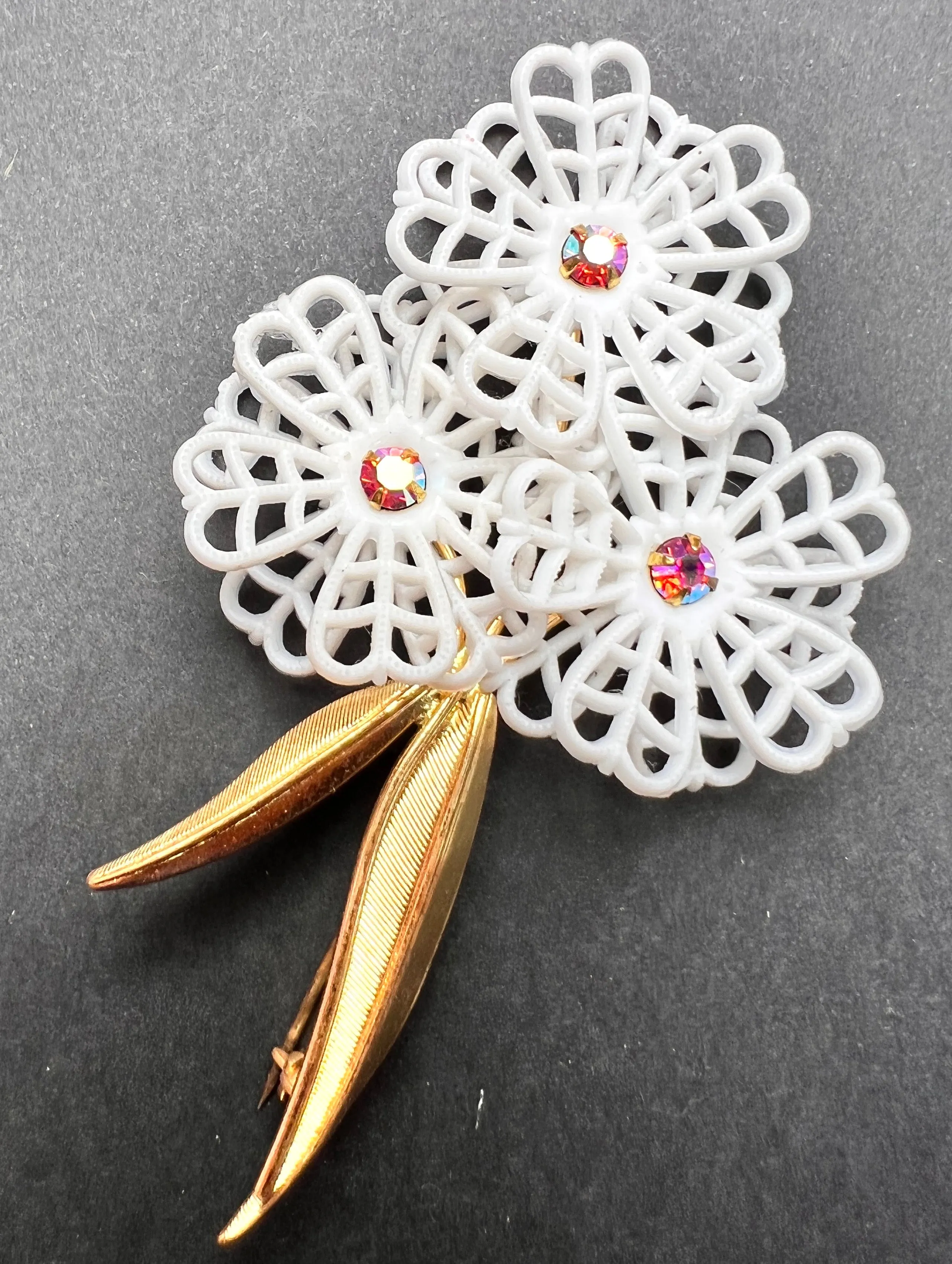 Exuberant Vintage Flower Brooches