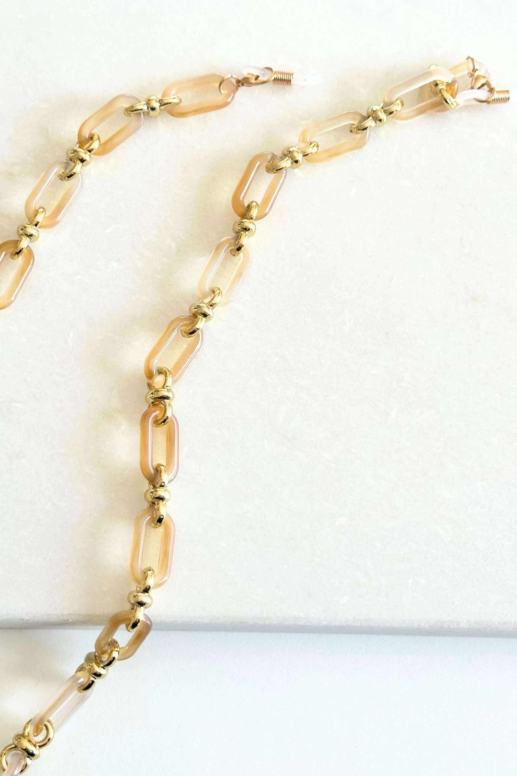 Eyewear Chain | Light Tortoise & Gold