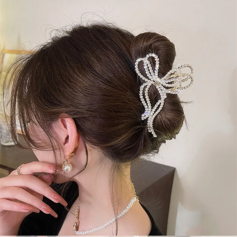 Fairy Bow Pearl Hair Clip