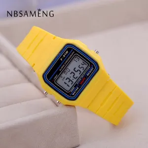 Fashion Sport Watch For Men Women Kid Colorful Electronic Led Digital Kids Watches Multifunction Jelly Wristwatch Clock Hour